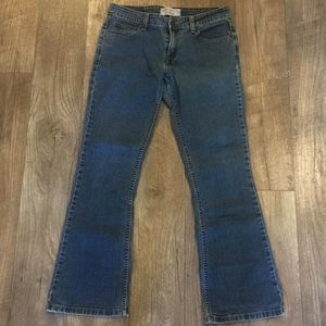 Stretch low-rise bootcut jean